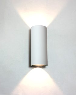 Artdelight Brody2 - buiten wandverlichting - 7,2 x 7,2 x 18 cm - 2 x 4W dimbare LED incl. - IP54 - wit