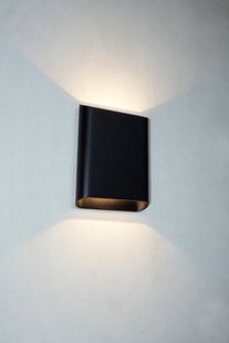 Artdelight Diaz Large - wandverlichting - 4 x 14,5 x 20 cm - 2 x 6W LED incl. - IP65 - zwart