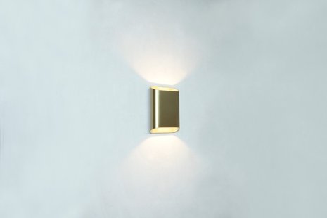 Artdelight Diaz Small - wandverlichting - 4 x 10 x 15 cm - 2 x 3W LED incl. - IP54 - geborsteld goud