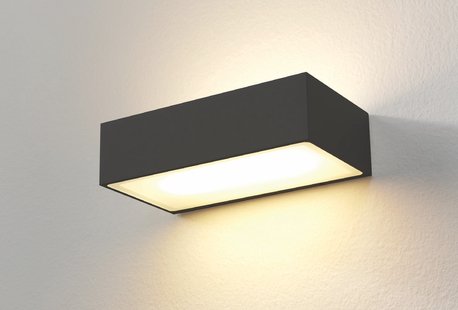 Artdelight Eindhoven150 - buiten wandverlichting - 18,2 x 10 x 5 cm - 2 x 8W dimbare LED incl. - IP54 - zwart