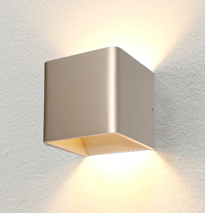 Artdelight Fulda - wandverlichting - 10 x 10 x 10 cm - 6W dimbare LED incl. - champagne