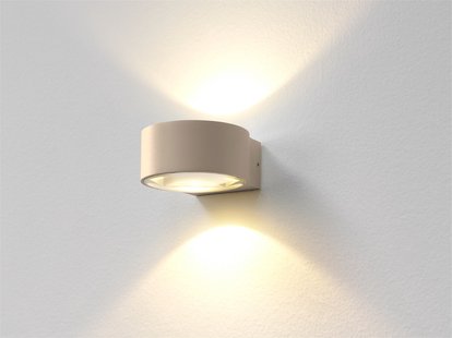 Artdelight Hudson - wandverlichting - 10,5 x 11,8 x 6,5 cm - 2 x 4W dimbare LED incl. - IP54 - champagne
