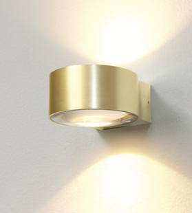 Artdelight Hudson - wandverlichting - 10,5 x 11,8 x 6,5 cm - 2 x 4W dimbare LED incl. - IP54 - geborsteld goud