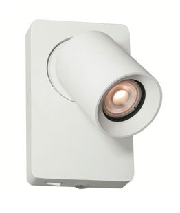 Artdelight Megano - wandverlichting met schakelaar - 10 x 12 x 16 cm - wit