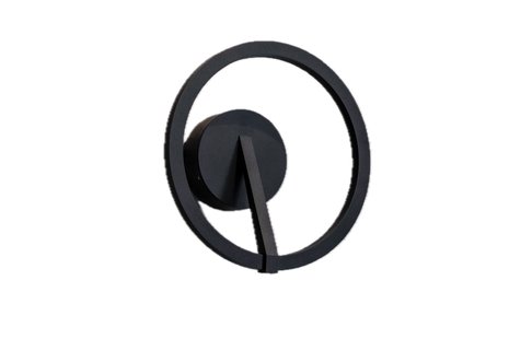 Artdelight Oregon - wandlamp - Ø 22 x 10 cm - 12W dimbare led incl. - zwart