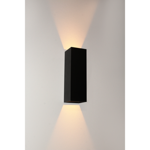 Artdelight Vegas - buiten wandverlichting - 8 x 8 x 25 cm - 2 x 4W dimbare LED incl. - IP65 - zwart