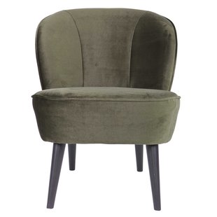 WOOOD Sara Fauteuil Fluweel Warm Groen