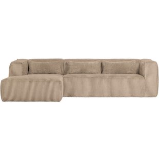 WOOOD Exclusive Bean Bank Met Chaise Longue Links Rib Travertin WOOOD Exclusive Bean Bank Met Chaise Longue Links Rib Travertin