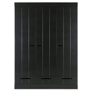 WOOOD Connect Kledingkast 3-deurs Zwart