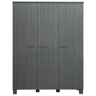 WOOOD Dennis Kledingkast 3-deurs Steel Grey