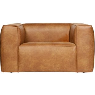 WOOOD Bean Fauteuil Leer Cognac