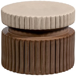 WOOOD Geer Bijzettafel&Oslash;48 Tan