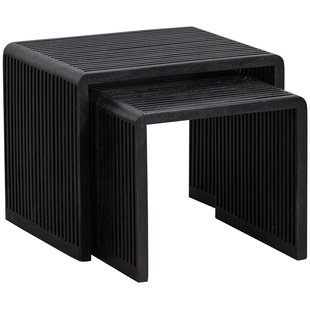 WOOOD Willa Bijzettafel Set Van 2 Recycled Teak