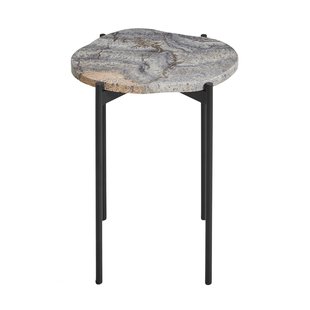 Woud La Terra Bijzettafel Small Grey Melange Travertine