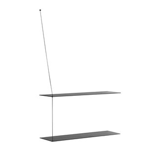 Woud Stedge Wandplank 80 Black Painted Oak