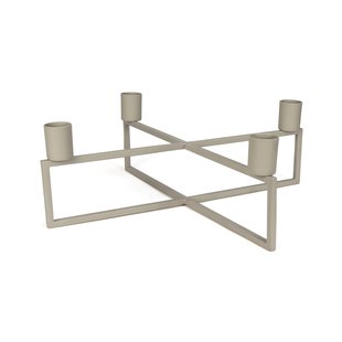 HANA 4flames Kandelaar Vierkant Lichtbeige