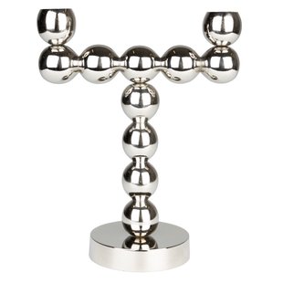 Zuiver Bubbles Two Kandelaar Zilver