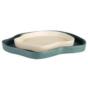 Zuiver Revolt Dienblad Set Van 2 Green Ivory