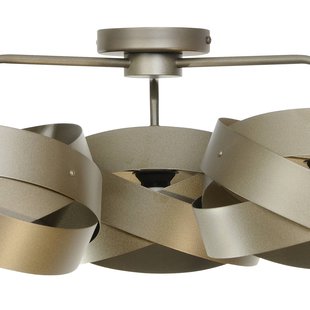 Euluna plafondlamp Tornado, koffiebruin, 3-lamps