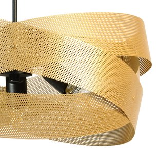 Euluna plafondlamp Tornado, goudkleurig, Ø 50 cm