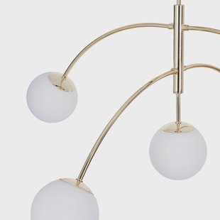 Euluna plafondlamp Karda, goudkleurig, 5-lamps