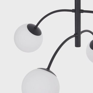 Euluna plafondlamp Karda, zwart, 4-lamps