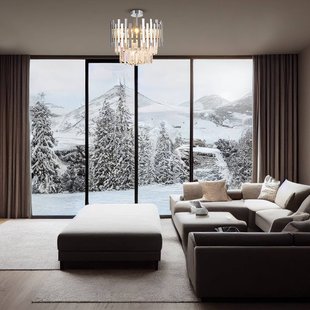 Eko-Light Plafondlamp Aspen metaal chroomkleurig, glaskristallen, Ø 45 cm