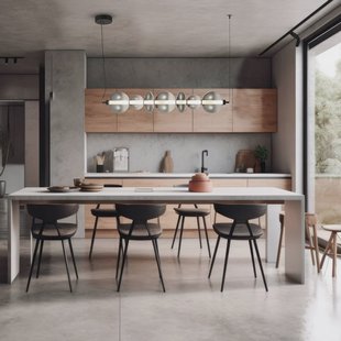 Eko-Light LED hanglamp Daphne, glas grijs-transparant, lengte 118 cm