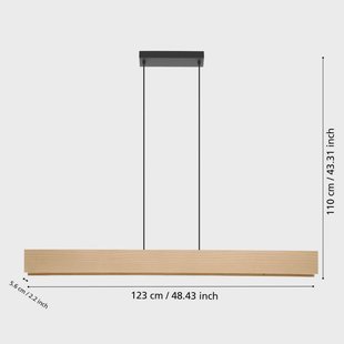 EGLO Hanglamp Anchorena-Z, lengte 123 cm, RGB, CCT