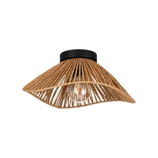 EGLO Lavister plafondlamp, zwart/naturel, papier