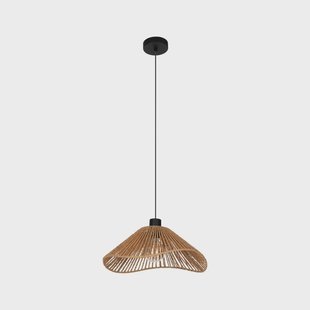 EGLO Lavister hanglamp, zwart/naturel, papier