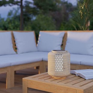 EGLO LED lantaarn Marliano, licht hout, hout