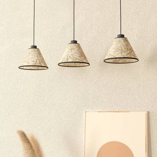 EGLO Oxpark hanglamp, lengte 92 cm, groen/wit/zwart, 3-lamps.