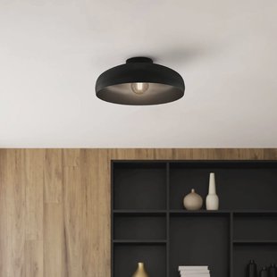 EGLO Plafondlamp Mogano, Ø 40 cm, zwart, staal