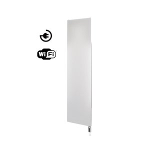 Radiator Sanicare Denso Met WiFi 180 x 40 cm Mat Wit Met Thermostaat Zwart Rechtsonder