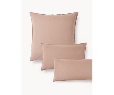 Kussenhoes van gewassen perkalkatoen Debbie