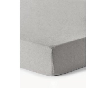 Topper hoeslaken Airy, gewassen linnen