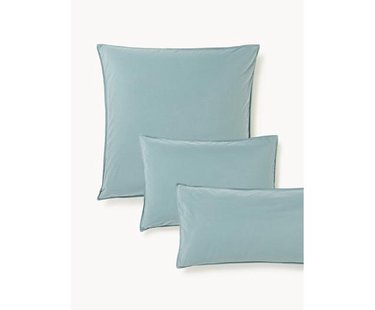 Kussenhoes van gewassen perkalkatoen Debbie