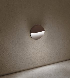 Century Italia Paseo - buiten wandverlichting - Ø 11 x 2,5 cm - 4W LED incl. - IP54 - bruin