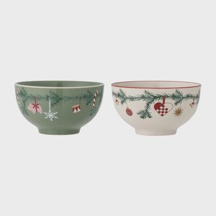 Bloomingville Yule kom 2-pack Green Bloomingville Yule kom 2-pack Green