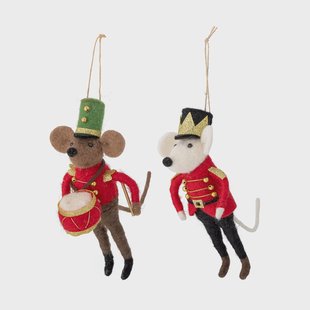 Bloomingville Peo kerstboomhanger wol 2-delig Parademuizen