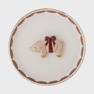 Bloomingville Jolly serveerschaal Ø18 cm Wit-rood