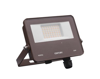 Century Italia Porteo CCT - verstraler met sensor - 14,4 x 16,2 x 3,6 cm - 30W LED incl. - instelbare lichtkleur - IP65 - bruin