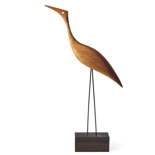 Warm Nordic Beak Bird Tall Heron Decoratie Eiken