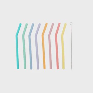 Dotz - cocktailrietjes siliconen - set van 8