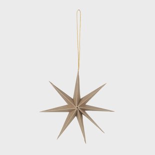 Broste Copenhagen Star papieren ster Ø15 cm Natural brown