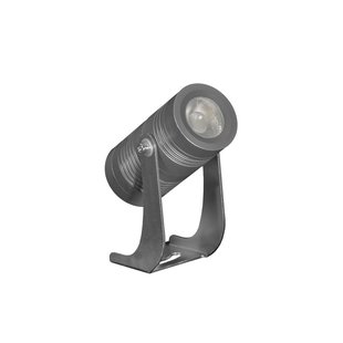 Century Italia Blaze - grondspot - 10,3 x 4 x 9 cm - 7W LED incl. - IP67 - grijs - witte lichtkleur