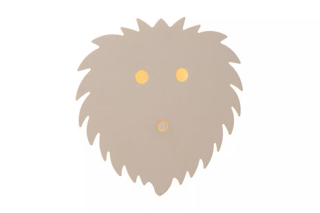 Lucide Charlie Leeuw - wandlamp - 20 x 4,2 x 20 cm - 7W dimbare LED incl. - beige