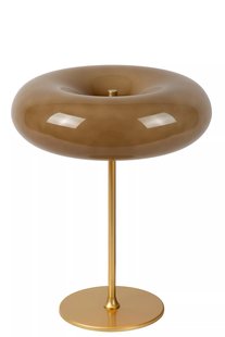 Lucide Ipsos - oplaadbare tafellamp - Ø 6 x 22 cm - 3W dimbare LED incl. - taupe