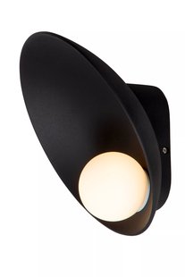 Lucide Raynell - wandlamp - 23,5 x 15,5 x 23,5 cm - 6W dimbare LED incl. - zwart